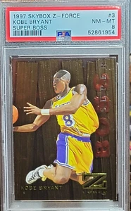 1997-98 Skybox Z-Force Kobe Bryant "Super" Boss - PSA 8 *Rare* Lakers Mamba - Picture 1 of 12