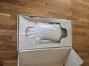 davids bridal wedding dress, white, size 10. With box and looks impeccable. - Picture 1 of 21