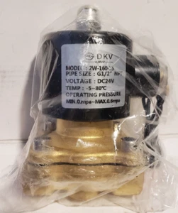 NEU 1/2" 24V DC Elektrisches Magnetventil Messing - 2W-160-15 - KOSTENLOSER VERSAND - Bild 1 von 11