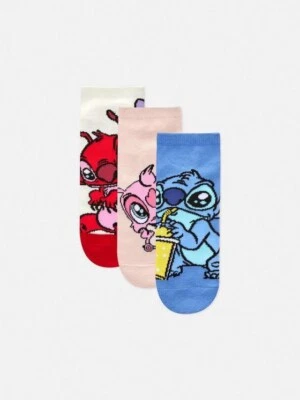 Primark  3pk Disney's Lilo & Stitch Trainer Socks Gift 4-8 One Size UK - Image 1 of 3