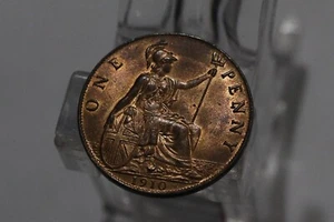 π§ π¬π§ UK GB PENNY 1910 EDWARD VII HIGH GRADE B67 #K2175 - Picture 1 of 2