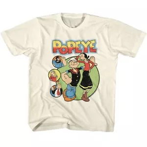 Kids Popeye Circles Comics Shirt - Picture 1 of 2