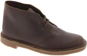 Clarks Bushacre 3 Dark Brown Leather Chukka Ankle Boots Lace Up NEW 7 W - Picture 1 of 8