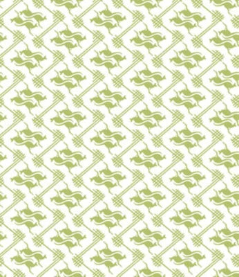 Tela de edredón verde rejilla canguro Roo - cuarto de grasa Foto 1 de 2