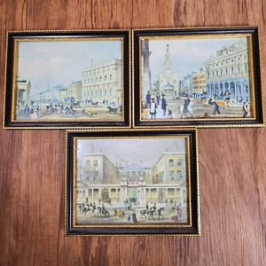Set 3 stampe artistiche da disegno vittoriano di Londra in cornici abbinate 15CM X 12CM - Foto 1 di 20