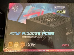MSI MPG A1000GS PCI5 ATX3.1 80+ Gold PC computer power supply - NEW - Picture 1 of 1