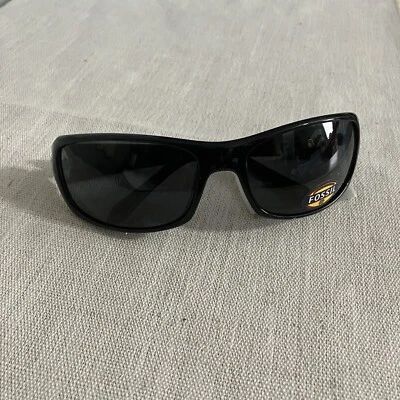 Gafas de sol FOSSIL FM37 para hombre 64 mm marco negro lentes grises gafas de diseñador NUEVAS Foto 1 de 4