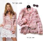 Chanel 04S rosa Baumwolle Seidenmix Lesage Tweed Jacke 34 US2 unberührt