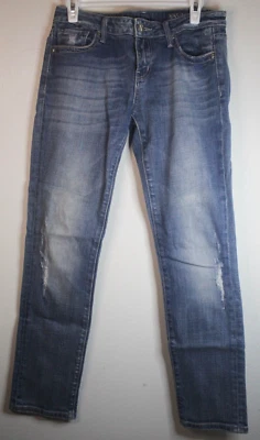 Yaso Women's Size 7/8 ~ 29 Blue Leg Skinny Low Rise Jeans Distressed - Image 1 of 4