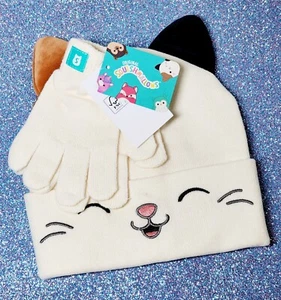 Squishmallows Cam the Calico Cat Ears Beanie Cap Hat + Gloves NWT - Picture 1 of 1