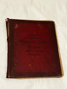Bacon'S "Excelsior" Memory-Map Atlas And Text-Book Combined. Maybe Missing Pages - Picture 1 of 11