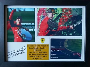 Charles Leclerc F1 Australian Grand Prix winner 2022 - framed print - Picture 1 of 2