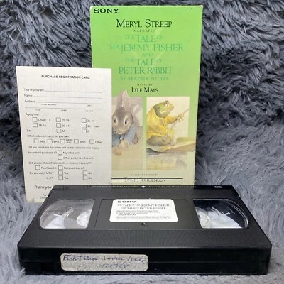 The Tale Of Mr Jeremy Fisher and The Tale Of Peter Rabbit VHS Tape 1987 Sony - Image 1 of 4