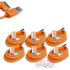 6x 6ft Usb Sync Data Power Charger Orange Cables Iphone Ipod Touch Nano New Ipad