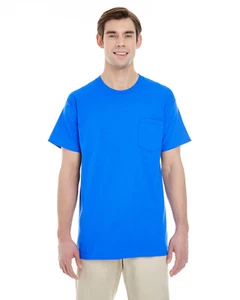Gildan Adult Heavy Cotton 5.3 oz. Taped Neck Pocket T-Shirt G530 S-3XL - Picture 1 of 17