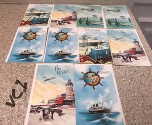 Vintage Bon Voyage Cards 1960's 10 cards mixed designs unused but scruffy envelo - Picture 1 of 8