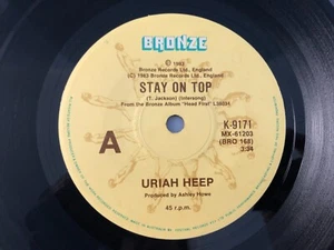 Uriah Heep - Stay On Top / Playing For Time 7" Single 1983 Aus K-9171 - Imagen 1 de 5