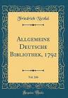Allgemeine Deutsche Bibliothek, 1792, Vol 106 Clas
