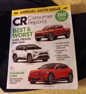 Consumer Reports~ 2021 Auto Issue~ April 2021~ Preowned~ Gently Read Condition - Picture 1 of 4