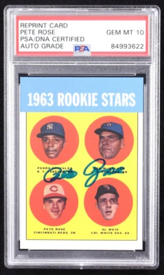 RC / AI Weis RC / Pete Rose RC (PSA | Auto 10) Foto 1 de 2
