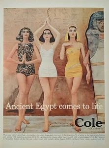1956 Ancient Egypt Swimsuit Collection, Cole Of California Print Ad  - Picture 1 of 1