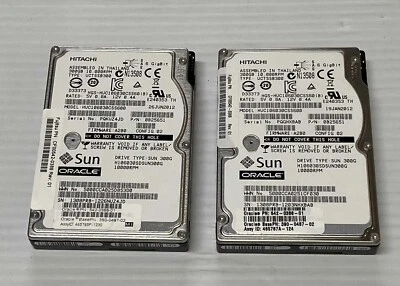 2x SUN 542-0388-01 390-0487-02 300GB 10K 2.5" 6Gb/s SAS Hard Drive w/ No Tray - Image 1 of 2