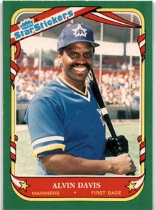 ALVIN DAVIS 1987 Fleer Star Stickers #28 Seattle Mariners - Picture 1 of 2