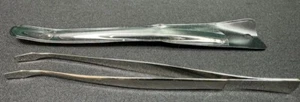 Showgard 907 angled 6" Professional length stamp collection Tongs Tong Tweezers - Picture 1 of 3