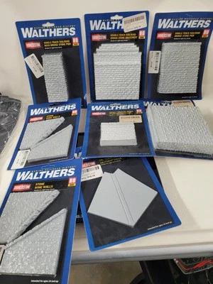 Walthers Cornerstone Ho Stone Bridge Pieces Lot Of 8 Resin Casting - Image 1 of 4