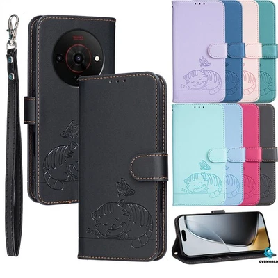 Phone Cover for ZTE Blade A76 A56 A36 A35E A75 A35 A73 Cat Pattern Wallet Case - Image 1 of 4