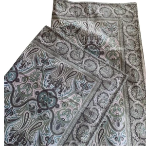 Juego de 2 Cortinas Forradas en Algodón Acentos Artísticos Paneles Paisley Gris Aqua 42 x 96 - Imagen 1 de 10