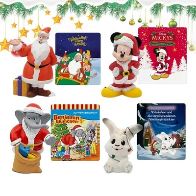 4 Stück Tonies Hörfiguren Santa & Co. KG Mickey Mouse Benjamin Flowers - Bild 1 von 4