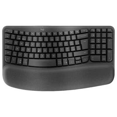 Logitech WAVE KEYS ergonomische Tastatur kabellos schwarz - Bild 1 von 4
