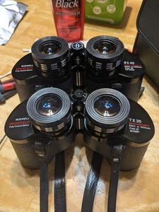 Bushnell Broadfield 7x,35 & 8x,40 Binoculars: Cleaned & Lubed! With Cases.  - Picture 1 of 16