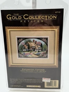 VINTAGE NEW IN PACKAGE 1996 DIMENSIONS CROSS STITCH KIT 6710 ENCHANTED COTTAGE - Picture 1 of 3