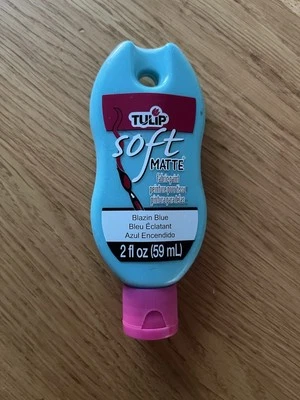 New Tulip Soft Matte Fabric Paint, Blazin Blue, 2oz, Color 30970 - Image 1 of 3