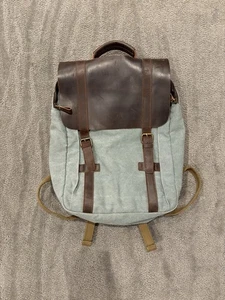ROCKCOW Canvas Echtleder Reisetasche Rucksack Handgepäck blau grün grau RC - Bild 1 von 9