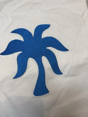 Bolso Pink Palm Puff Draw String Blanco y Azul Palm Foto 1 de 3