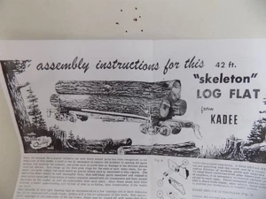 SKELETON LOG FLAT CARW/LOGS FOR :BY KADEE HO SCALE KIT #L-102-D PO - Picture 1 of 6