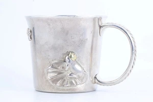 David Yurman 925 Silver& 18k Yellow Gold Frog Baby Cup (89.70g.) - Picture 1 of 7