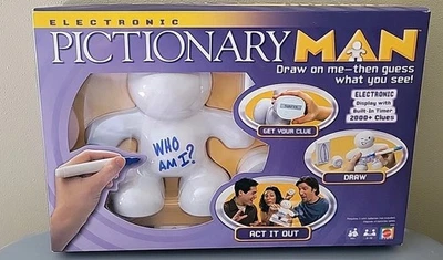  Vintage 2008 Electronic PICTIONARY MAN Draw On Me Game New Sealed Board Game - Image 1 of 4