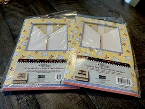 Mary Engelbreit Cupcake Boxes Lot of 2 Boxes - Holds 4 Cupcakes Each New in Pkg - Picture 1 of 5