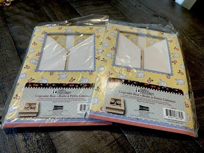 Mary Engelbreit Cupcake Boxes Lot of 2 Boxes - Holds 4 Cupcakes Each New in Pkg - Image 1 of 4