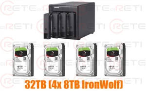 € 1125+IVA QNAP TR-004 32TB (4x8TB IronWolf) 4-Bay USB Type-C Expander RAID - Picture 1 of 1