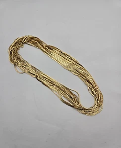 Lot/16 NEW 20" Gold Tone Triangle Link Necklace/Chains 1.5mm Yellow Gold Plated - Picture 1 of 8