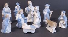 VTG Lefton Nativity Sri Lanka PWF Taiwan 9PC Porcelain/Ceramic Figures Christmas