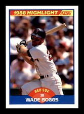 1989 Score #654 Wade Boggs Boston Red Sox HOF