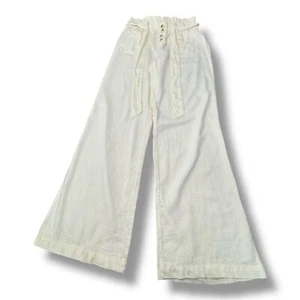 NWT Sincerely Jules Cream Pants Belted Wide Leg Linen Blend  Women’s Size M - Picture 1 of 10