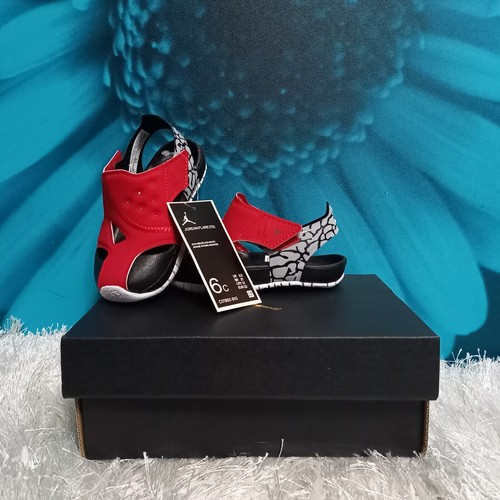 Sandali per bambini Jordan Flare in palestra rosso nero (più taglie disponibili)