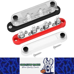 M8 Bus Bar 12V-48V 150A Power Distribution Block 4xM8 Posts Studs 6xM4 Terminals - Picture 1 of 6
